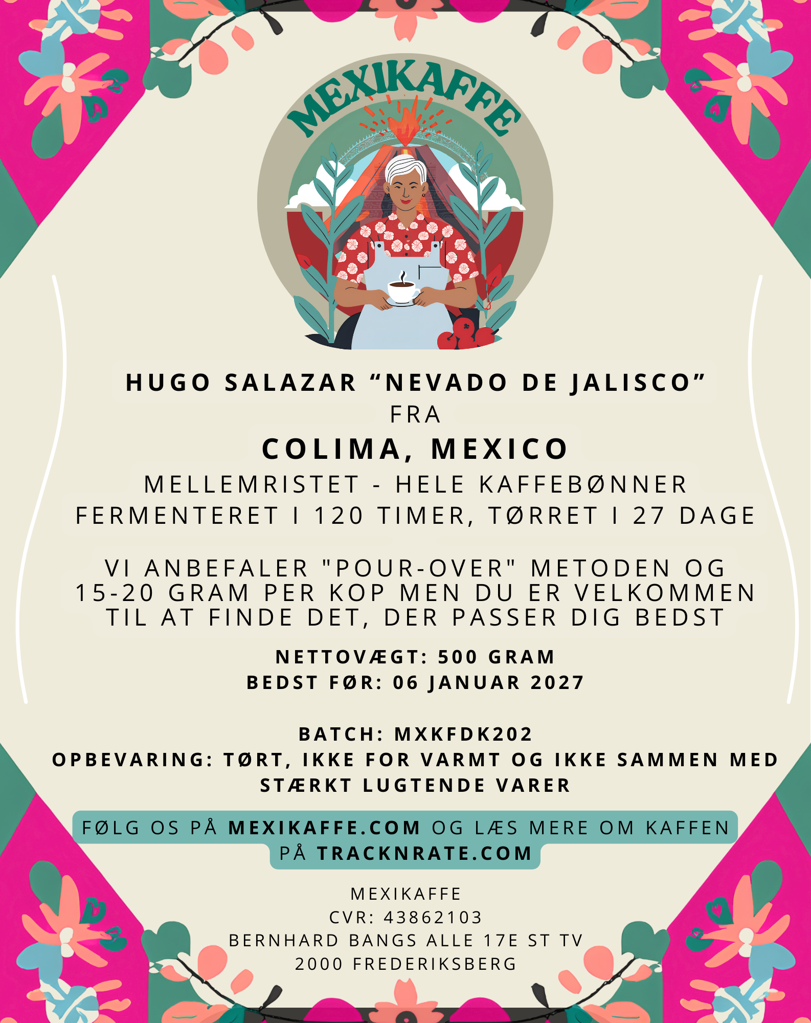 Gudmors Kaffe 500 g "Nevado" Natural Anaerobic Whole Beans